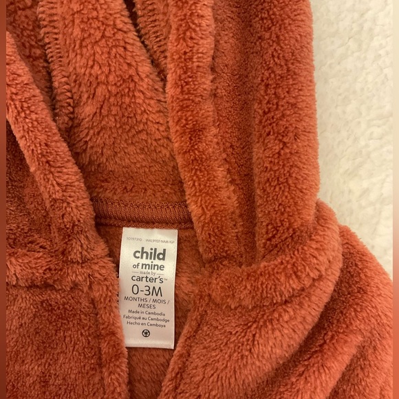 2 Child of Mine Carters Zio Up Hooded Fuzzy Jackets Size 0-3 months - Picture 7 of 7